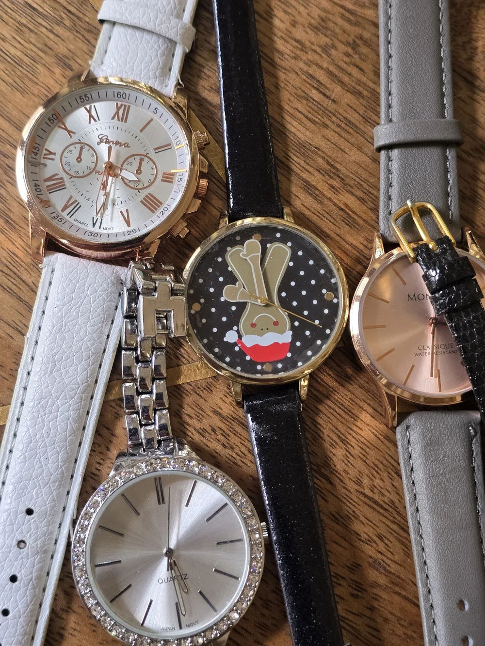 Mixed Women's Fashion Watch Lot - Black, Red, White, Gray, Beige, Working Cond..